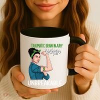 Traumatic Brain Injury Awareness Warrior Unbreakable Gift Coffee Mug thumb 3