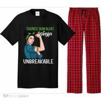 Traumatic Brain Injury Awareness Warrior Unbreakable Gift Pajama Set thumb 0