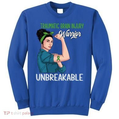 Traumatic Brain Injury Awareness Warrior Unbreakable Gift Sweatshirt