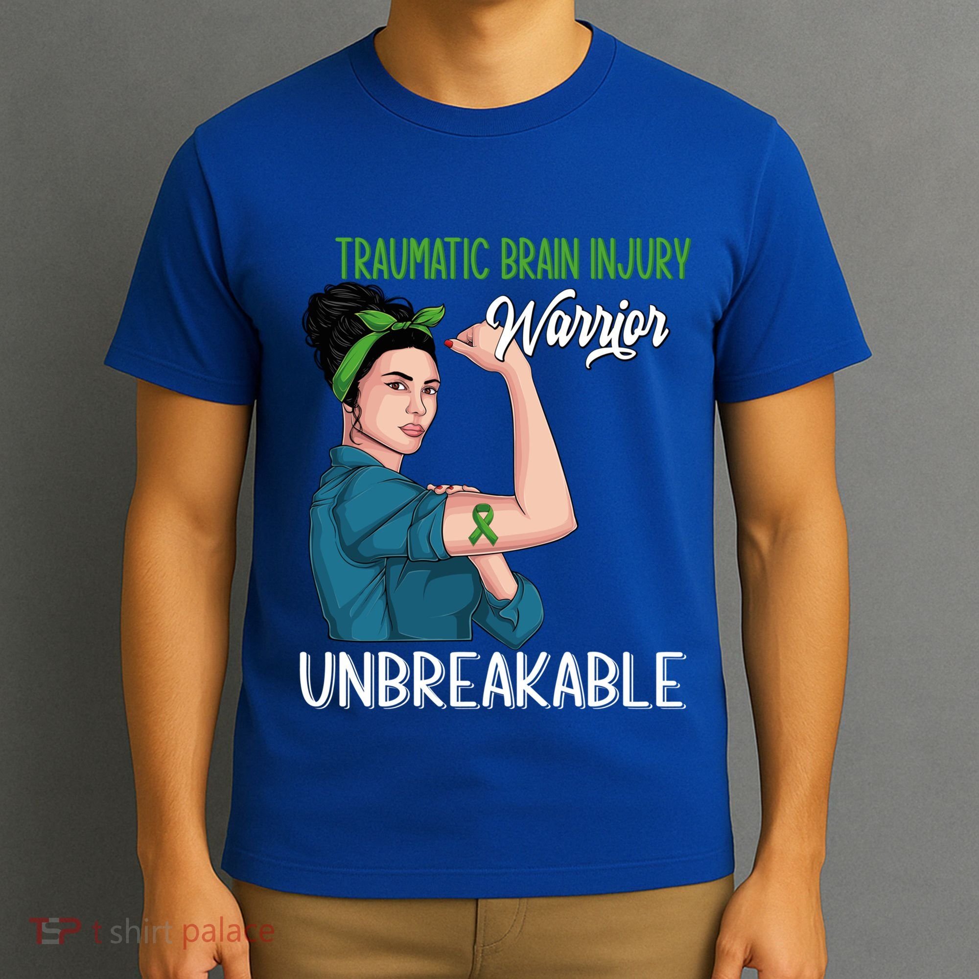 Traumatic Brain Injury Awareness Warrior Unbreakable Gift T-Shirt