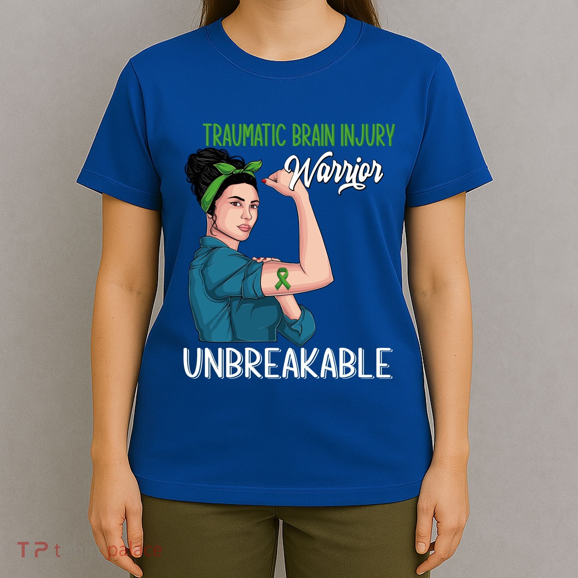 Traumatic Brain Injury Awareness Warrior Unbreakable Gift T-Shirt