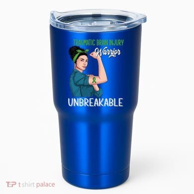 Traumatic Brain Injury Awareness Warrior Unbreakable Gift Tumbler