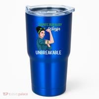 Traumatic Brain Injury Awareness Warrior Unbreakable Gift Tumbler thumb 0
