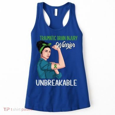 Traumatic Brain Injury Awareness Warrior Unbreakable Gift Women's Tank Top