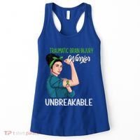 Traumatic Brain Injury Awareness Warrior Unbreakable Gift Women's Tank Top thumb 0
