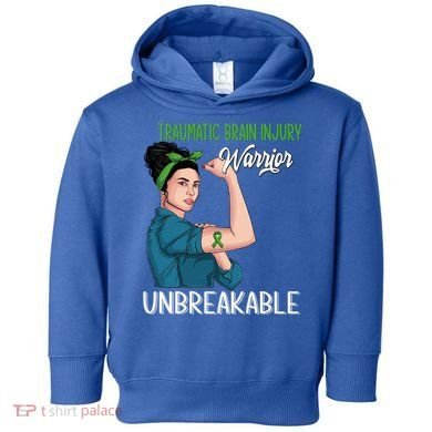 Traumatic Brain Injury Awareness Warrior Unbreakable Gift Toddler Hoodie