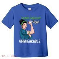 Traumatic Brain Injury Awareness Warrior Unbreakable Gift Toddler T-Shirt thumb 0