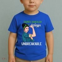 Traumatic Brain Injury Awareness Warrior Unbreakable Gift Toddler T-Shirt thumb 2