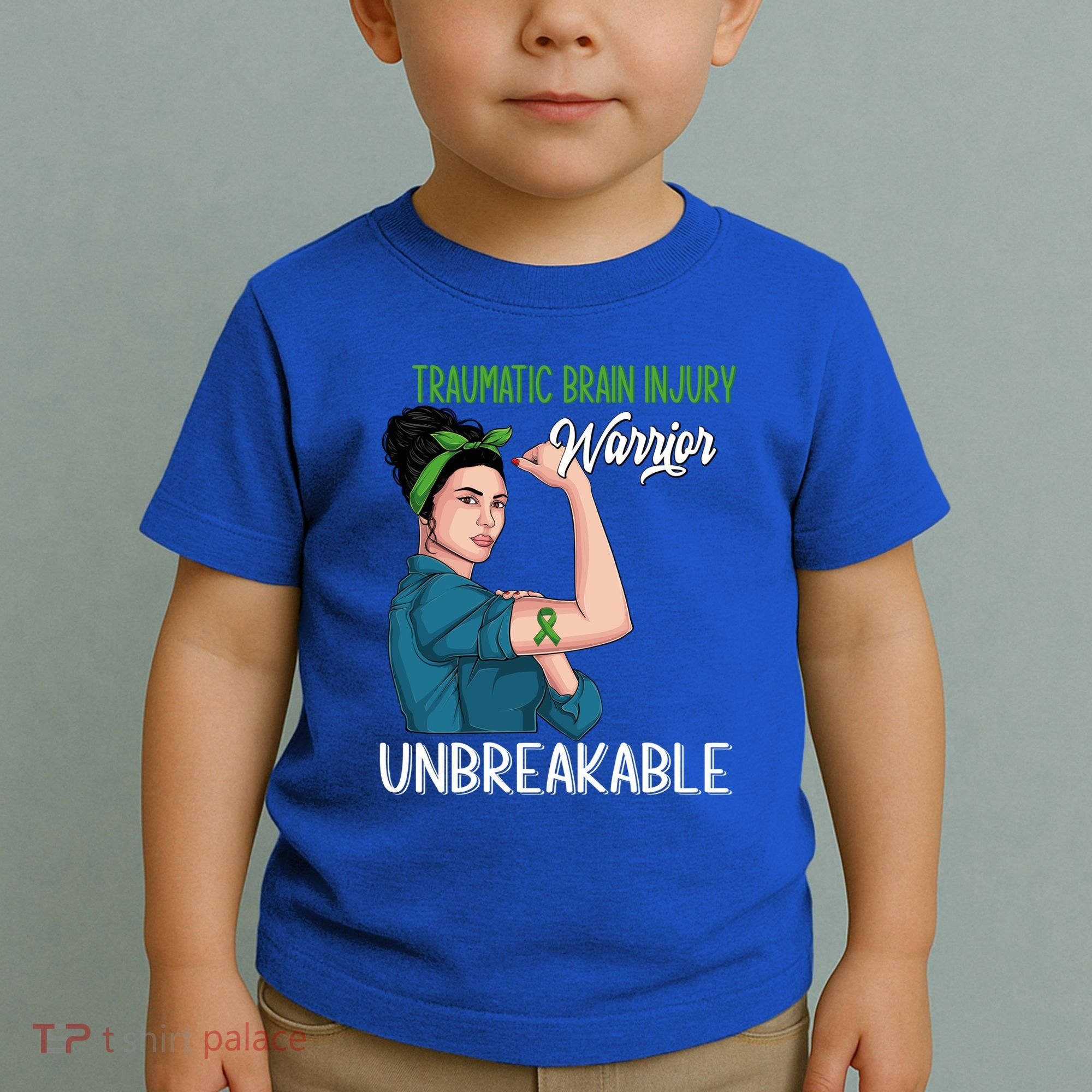Traumatic Brain Injury Awareness Warrior Unbreakable Gift Toddler T-Shirt