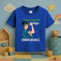 Traumatic Brain Injury Awareness Warrior Unbreakable Gift Toddler T-Shirt thumb 3