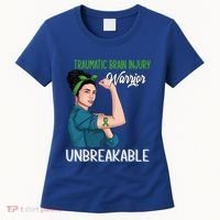 Traumatic Brain Injury Awareness Warrior Unbreakable Gift Women's T-Shirt thumb 0