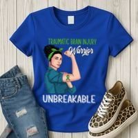 Traumatic Brain Injury Awareness Warrior Unbreakable Gift Women's T-Shirt thumb 3