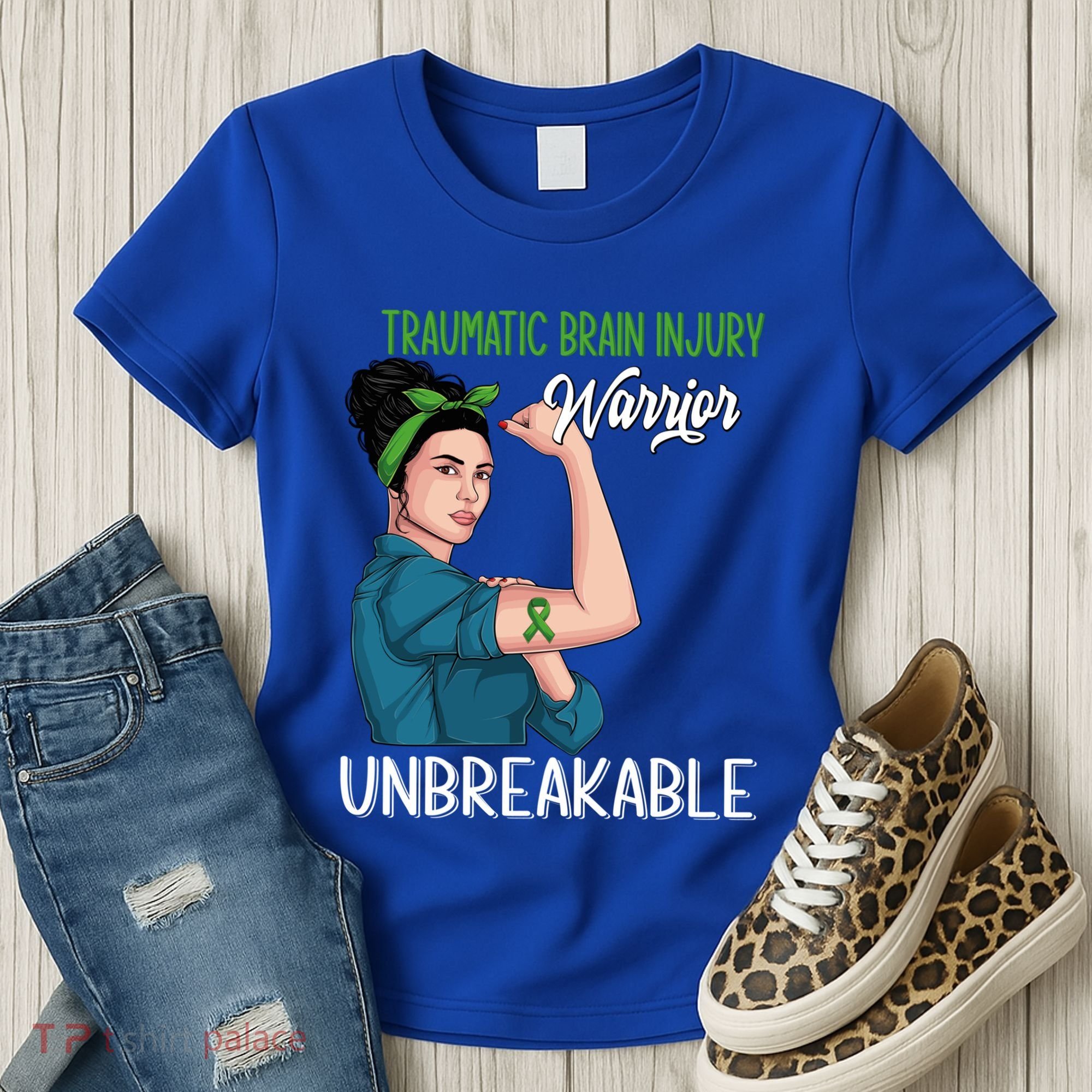 Traumatic Brain Injury Awareness Warrior Unbreakable Gift Women's T-Shirt