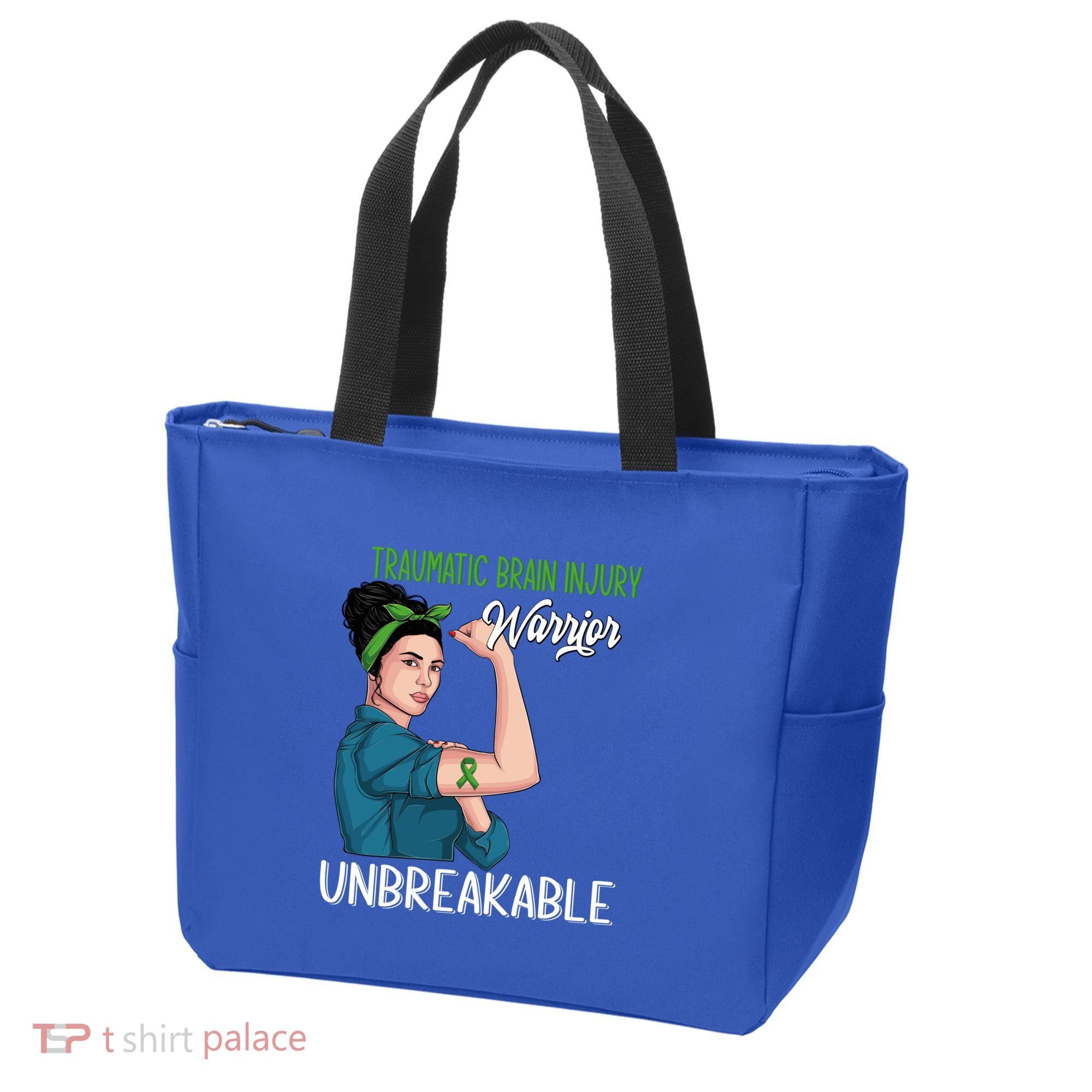 Traumatic Brain Injury Awareness Warrior Unbreakable Gift Tote Bag