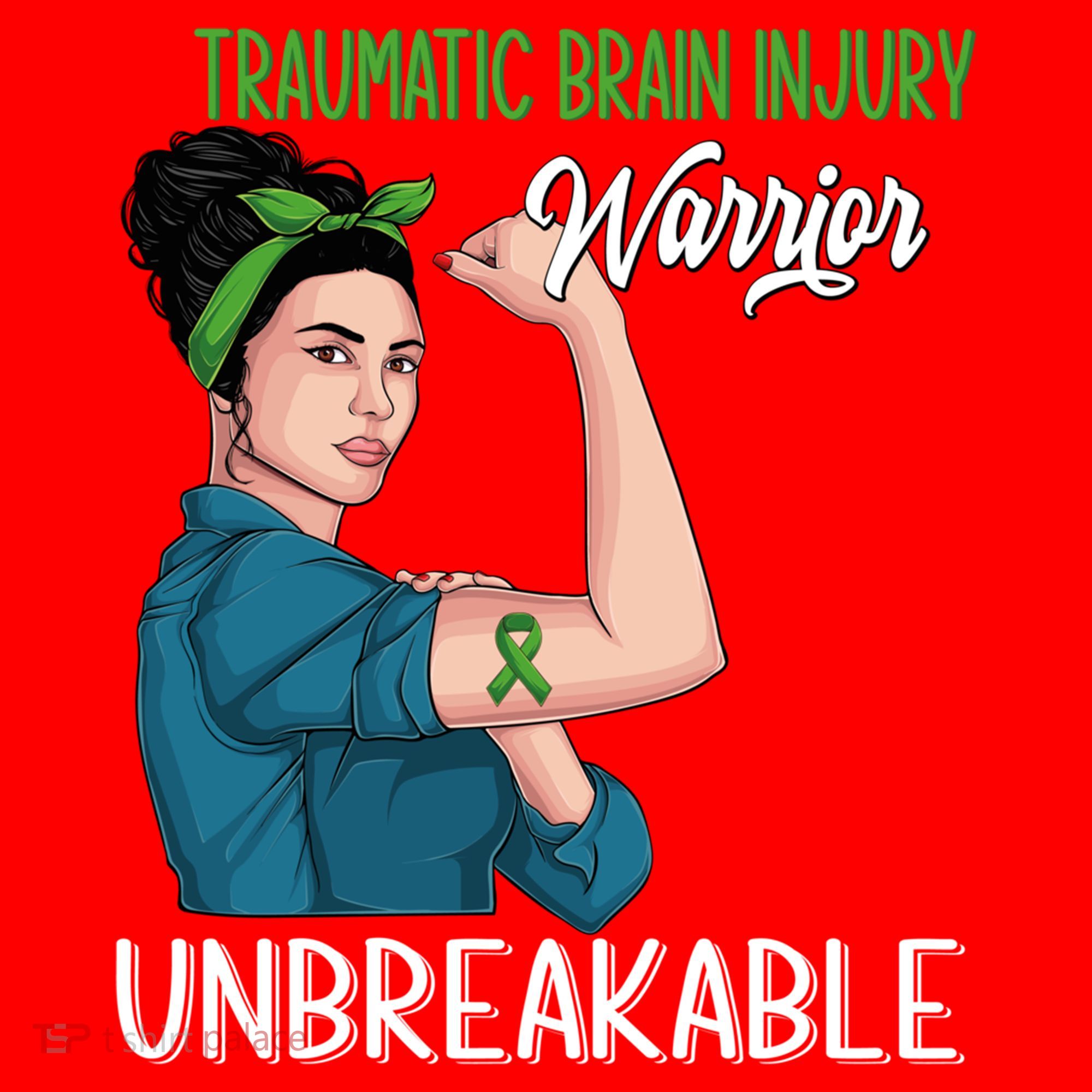 Traumatic Brain Injury Awareness Warrior Unbreakable Gift Santa Hat