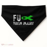 Traumatic Brain Injury Awareness Fu Traumatic Brain Injury USA-Made Doggie Bandana thumb 0