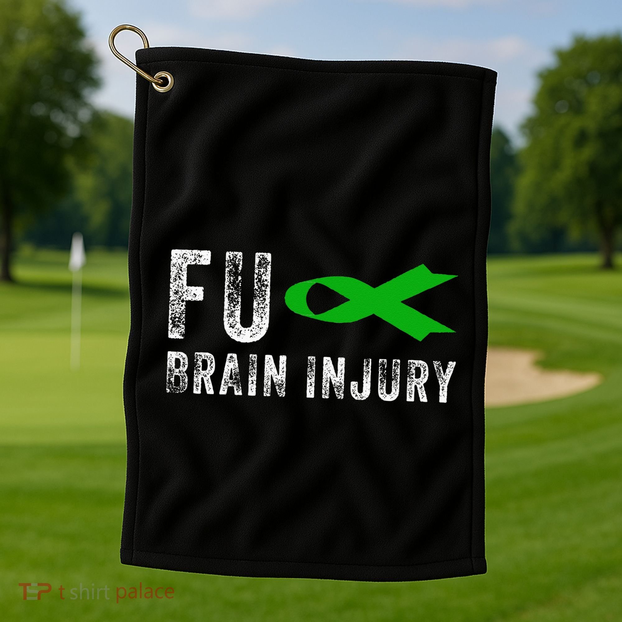 Traumatic Brain Injury Awareness Fu Traumatic Brain Injury Golf Towel