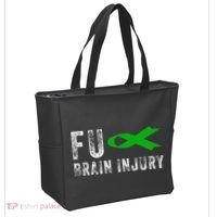 Traumatic Brain Injury Awareness Fu Traumatic Brain Injury Tote Bag thumb 2