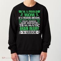 Traumatic Brain Injury Awareness Ribbon Mom Tbi Gift Women's Sweatshirt thumb 0