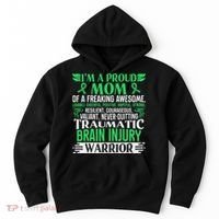 Traumatic Brain Injury Awareness Ribbon Mom Tbi Gift Hoodie thumb 0