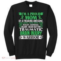 Traumatic Brain Injury Awareness Ribbon Mom Tbi Gift Sweatshirt thumb 0