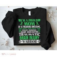 Traumatic Brain Injury Awareness Ribbon Mom Tbi Gift Sweatshirt thumb 2