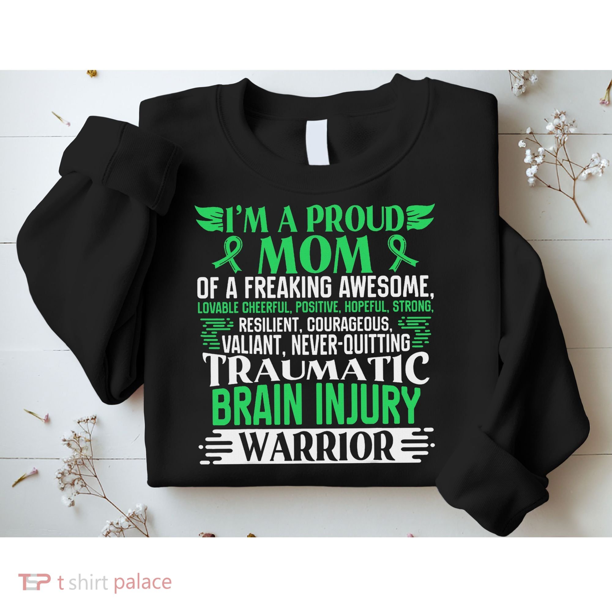 Traumatic Brain Injury Awareness Ribbon Mom Tbi Gift Sweatshirt