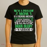 Traumatic Brain Injury Awareness Ribbon Mom Tbi Gift T-Shirt thumb 3
