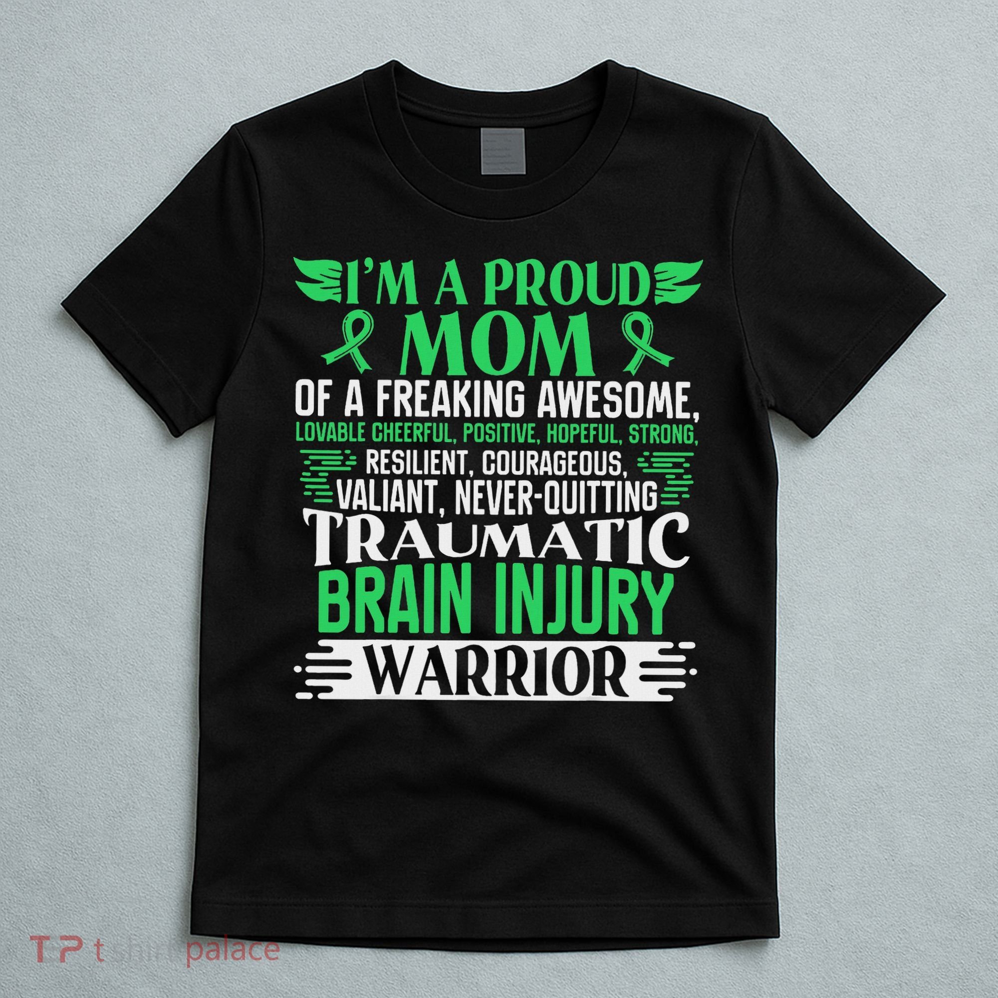 Traumatic Brain Injury Awareness Ribbon Mom Tbi Gift T-Shirt