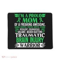 Traumatic Brain Injury Awareness Ribbon Mom Tbi Gift Mousepad thumb 0