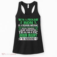 Traumatic Brain Injury Awareness Ribbon Mom Tbi Gift Women's Tank Top thumb 0