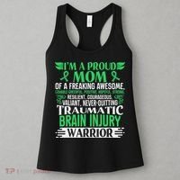 Traumatic Brain Injury Awareness Ribbon Mom Tbi Gift Women's Tank Top thumb 3