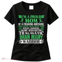 Traumatic Brain Injury Awareness Ribbon Mom Tbi Gift Women's T-Shirt thumb 0