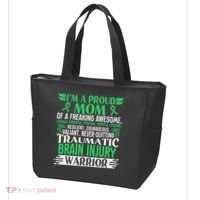 Traumatic Brain Injury Awareness Ribbon Mom Tbi Gift Tote Bag thumb 3