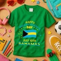 The Bahamas Independence Day Bahamian Pride The Bahamas Flag Kids T-Shirt thumb 3