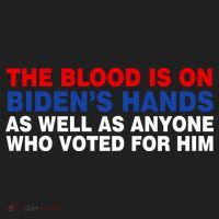 The Blood Is On Biden's Hands Women's Sweatshirt thumb 2