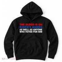 The Blood Is On Biden's Hands Hoodie thumb 0