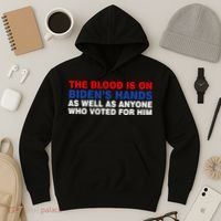 The Blood Is On Biden's Hands Hoodie thumb 3