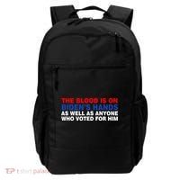 The Blood Is On Biden's Hands Backpack thumb 0