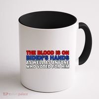 The Blood Is On Biden's Hands Coffee Mug thumb 1