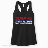 The Blood Is On Biden's Hands Women's Tank Top thumb 0