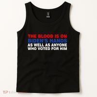 The Blood Is On Biden's Hands Tank Top thumb 2