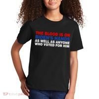The Blood Is On Biden's Hands Kids T-Shirt thumb 2