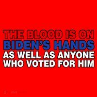 The Blood Is On Biden's Hands Santa Hat thumb 1