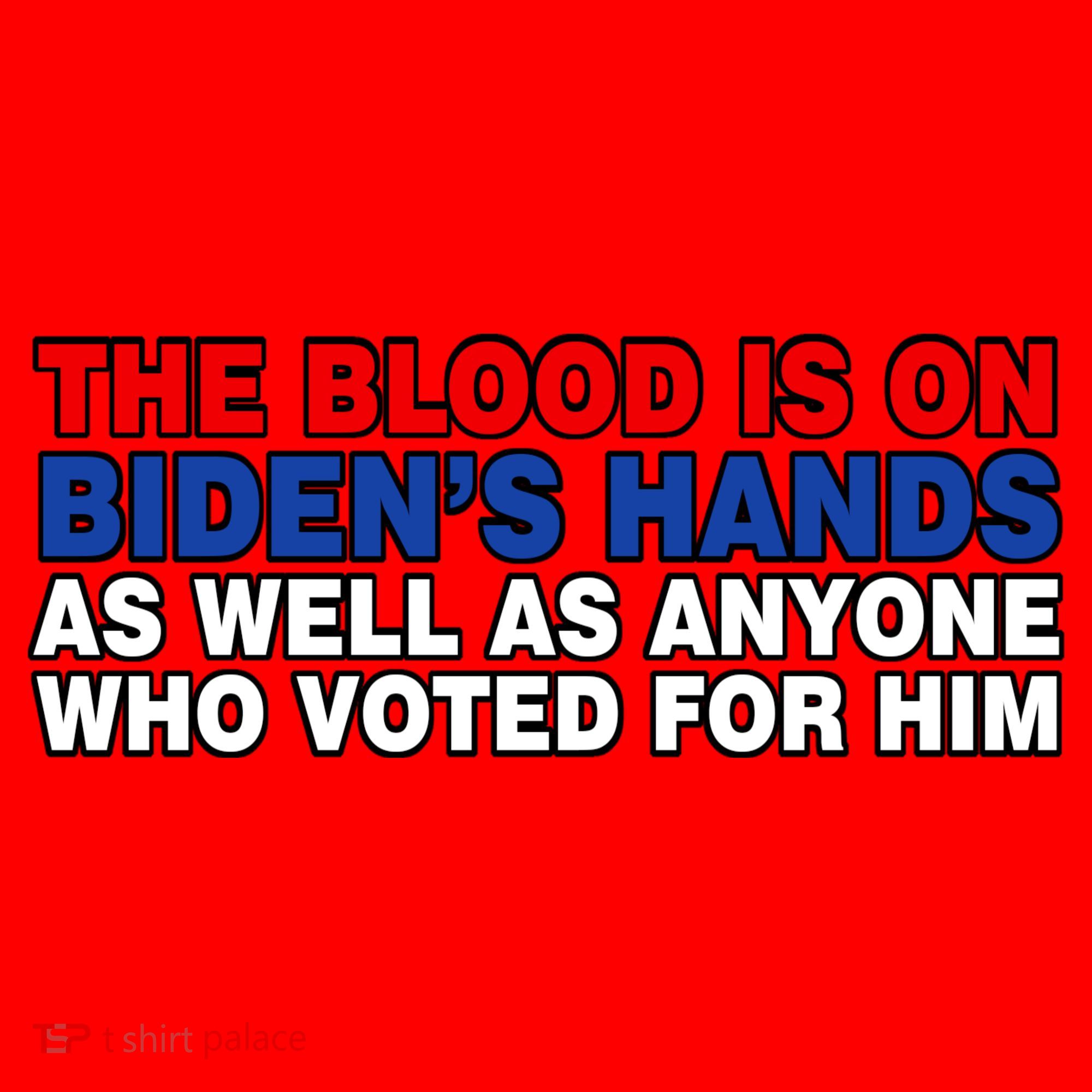 The Blood Is On Biden's Hands Santa Hat