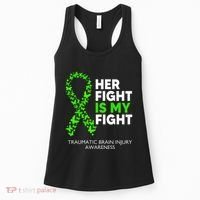 Traumatic Brain Injury Awareness Her Fight Green Ribbon Women's Tank Top thumb 0