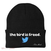 The Bird Is Freed Musk Quote Beanie thumb 0