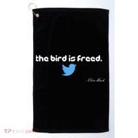 The Bird Is Freed Musk Quote Golf Towel thumb 0