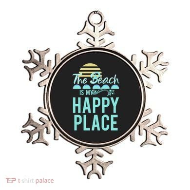 The Beach Is My Happy Place Design Cute Gift Ornament