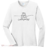 The Bible Is Our Compass Christianity Faith Women's Long Sleeve Shirt thumb 0